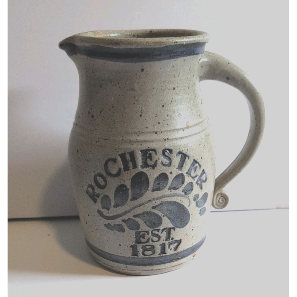 Vintage Westerwald Stoneware Salt Glazed Pitcher Rochester farmhouse decor